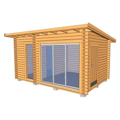 Gellas Funkis 15 m² Fristående Bastuhus med Isolerat Skjutglasparti*Baseco Outlet