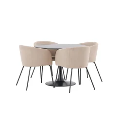 Glade Ø 100 cm med 4 Berit Stolar*Venture Home Discount