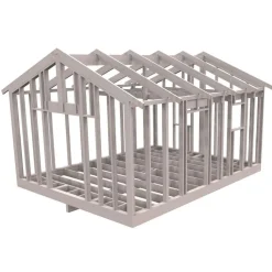 22 grader Med Loft 6000x4766 mm Färdiga Sektioner Med Öppningar*Byggstommar Hot