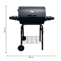 Grilltunna 550 Stål med Sidobord och Termometer*Landmann New