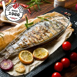 Grilltunna 550 Stål med Sidobord och Termometer*Landmann New