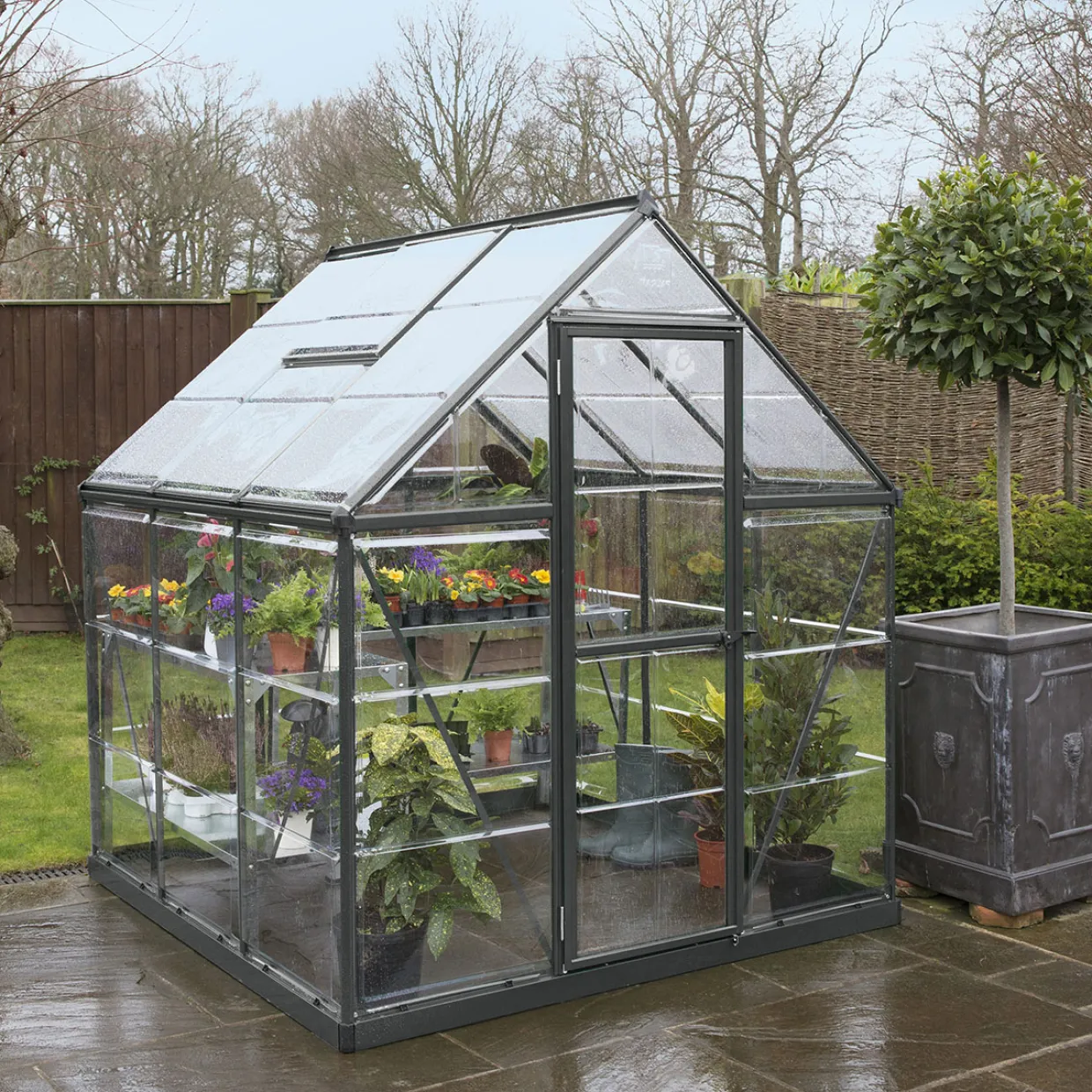 Harmony Aluminiumram med UV-Skyddad Polykarbonat & Ventilationsfönster, 2,3 m²