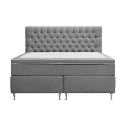 Hilton Lyx Komplett Sängpaket 160x200 cm med Knappad Sänggavel i Sammet*Berg & Strand Hot