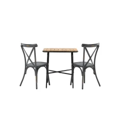 Holmbeck Bord med 2 Tablas Trädgårdsstolar Utomhus*Venture Home Discount