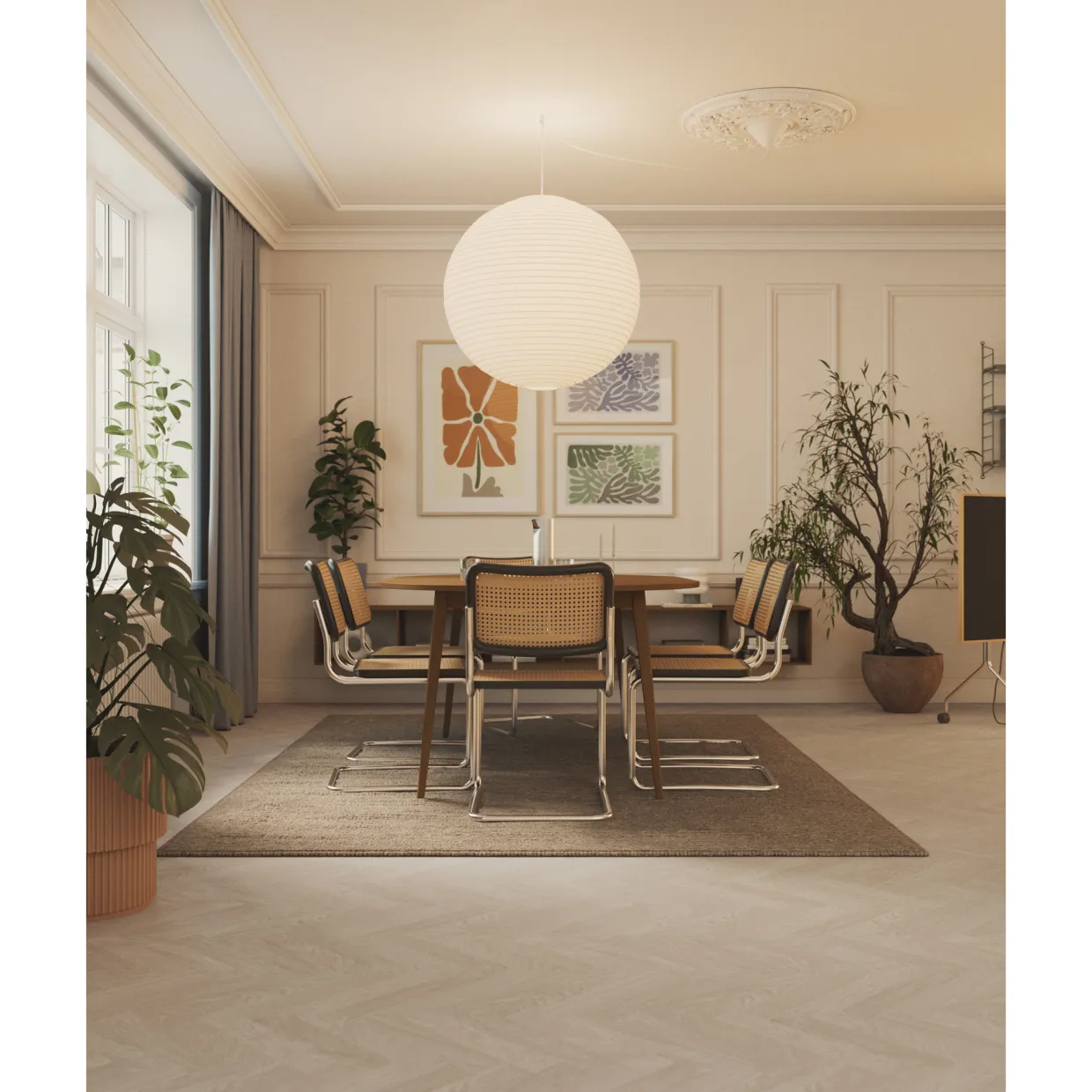 Härdad Ek Boden Classic Fiskben Powder White