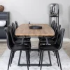 Ina med 8 Pobbie Stolar Svart*Venture Home Outlet
