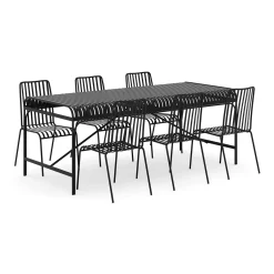 Jarva utomhus matgrupp 200 cm med 6 Jarva matstolar*Comfort Garden Best