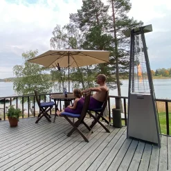 Kheops Stående Gasolvärmare Utomhus i Rostfritt Stål med Hög Effekt*Sunwind Hot