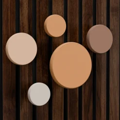 Kreativ 5-Pack Runda Knoppar Lj Beige/Beige/Brun/Offwhite*Lundbergs