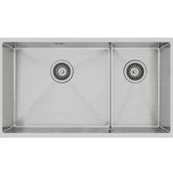 Kubus 780 Soft Slim Rostfri Dubbel med Korgventil & Vattenlås*Lavabo New