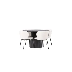 Lanzo Ø120 cm med 4 st Edina stolar*Venture Home Discount
