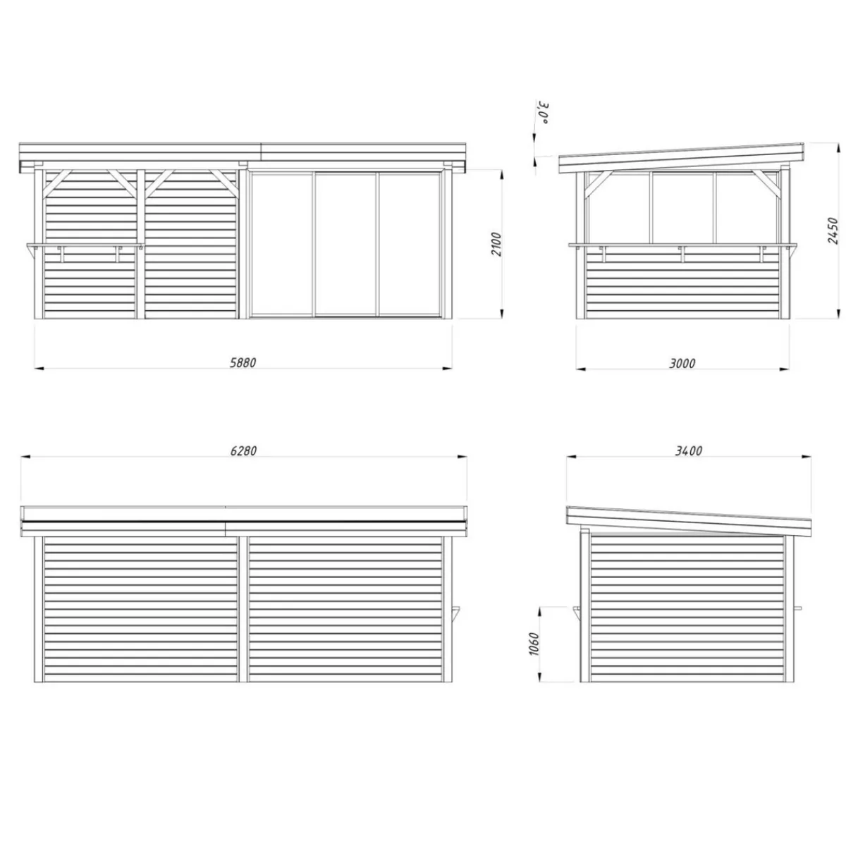 Lenna 16,6 m2 Set 407 Slide*Palmako New