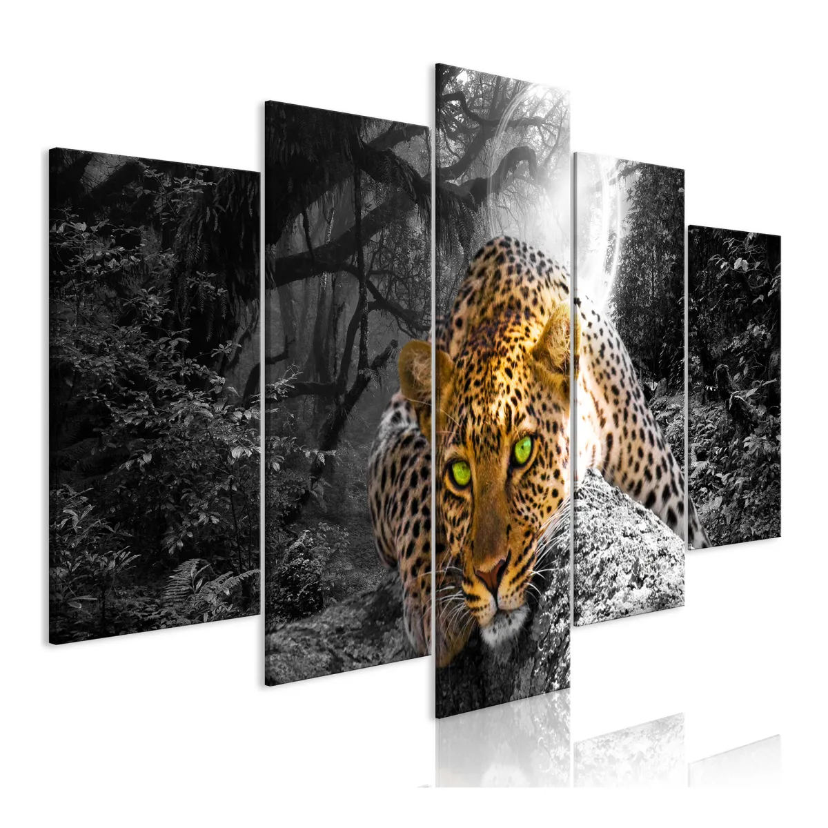 Leopard Lying Grå 5 delar*Arkiio Online