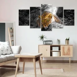 Leopard Lying Grå 5 delar*Arkiio Online