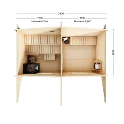 Lillevilla Kulovesi 7,6 m² Fristående Utebastu i Trä*Luoman Clearance