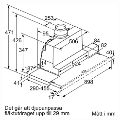 LI97RB531 iQ300 Underbyggd Frånluft/Kolfilterfläkt i Rostfritt Stål*Siemens Discount