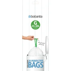 23-30L Vit Plastpåse med Knytband*Brabantia Best