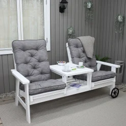 Malmö Dynset till Trädgårdsfåtölj med Hög Rygg Grå*Baltic Garden Discount