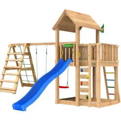 Mansion 2.1 Klättermodul Blå Rutschkana*Jungle Gym Best
