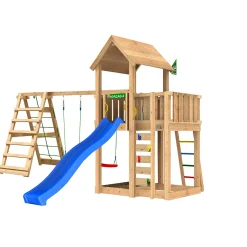 Mansion 2.1 Klättermodul Blå Rutschkana*Jungle Gym Best