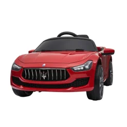 Maserati Ghibli 12V i Röd med LED-Ljus för Barn*Nordic Play Sale