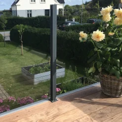 med Aluminiumskena Rökfärgat 100x100*Hortus Online