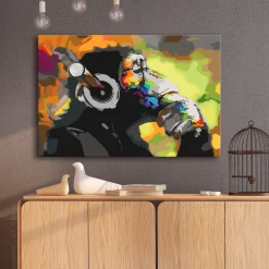 Monkey In Headphones (Multi Colour)*Arkiio Best