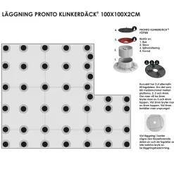 Nordique Evo Greyge 100x100 cm*Pronto Klinkerdäck Hot