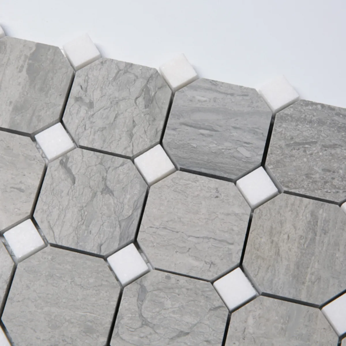Norway Blue Octagon Polerad 5x5 cm*ArtStone Online