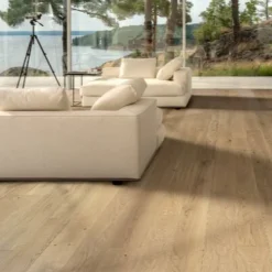 Nouveau White Mattlackad Borstad Vit Ek 1-stav*Kährs New