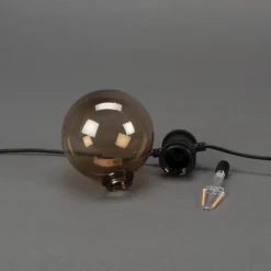 Partyslinga Startset E27 10st LED-lampor Amber Rökfärgade*Gnosjö Konstsmide Hot