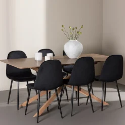 Piazza 180 med 6 st Polar Stolar Sammet*Venture Home Discount