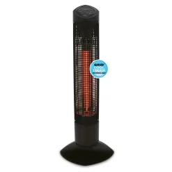 Pisa Terrassvärmare 450/900 W, Svart, IP55-klassad, Stående Design för Balkong & Uteplats*Termo Outlet