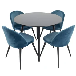 Plaza med 4st Velvet Stolar*Venture Home Sale