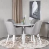 Plaza Runt Matbord Ø100 cm & 4 Comfort Stolar*Venture Home Outlet