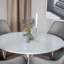 Plaza Runt Matbord Ø100 cm & 4 Comfort Stolar*Venture Home Outlet