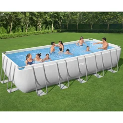Power Steel 6,4 x 2,74 m Stålramspool Ovanmark med Filterpump*Bestway Sale