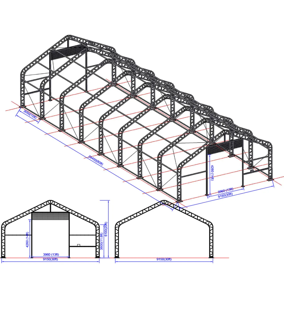 Premium 9,15x24,4x6,1 m*Ranch Sale