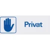 Privat 225x80 mm Aluminium*Systemtext Hot