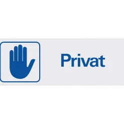 Privat 225x80 mm Aluminium*Systemtext Hot