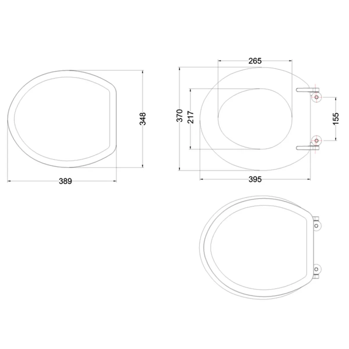 P5 Standard 440 mm med Mjukstängande Sits*Burlington Best