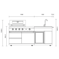 Pure Compact Black*Myoutdoorkitchen Outlet