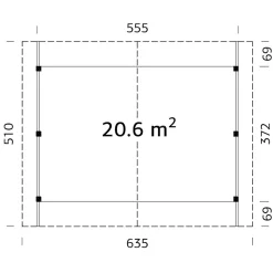 Robert 20,6 m2*Palmako New