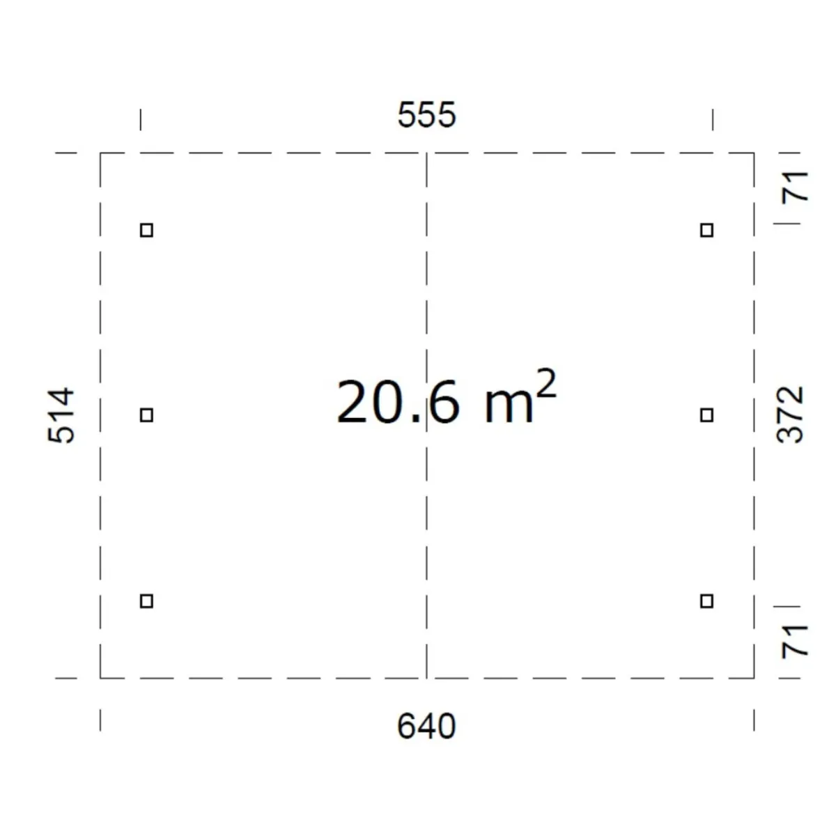 Robert 20,6 m2*Palmako New