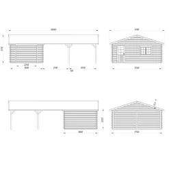 Roger med Carport 53,1 m2*Palmako Hot