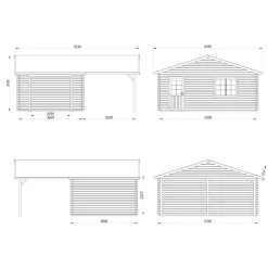 Roger med Carport 36,5 m2*Palmako