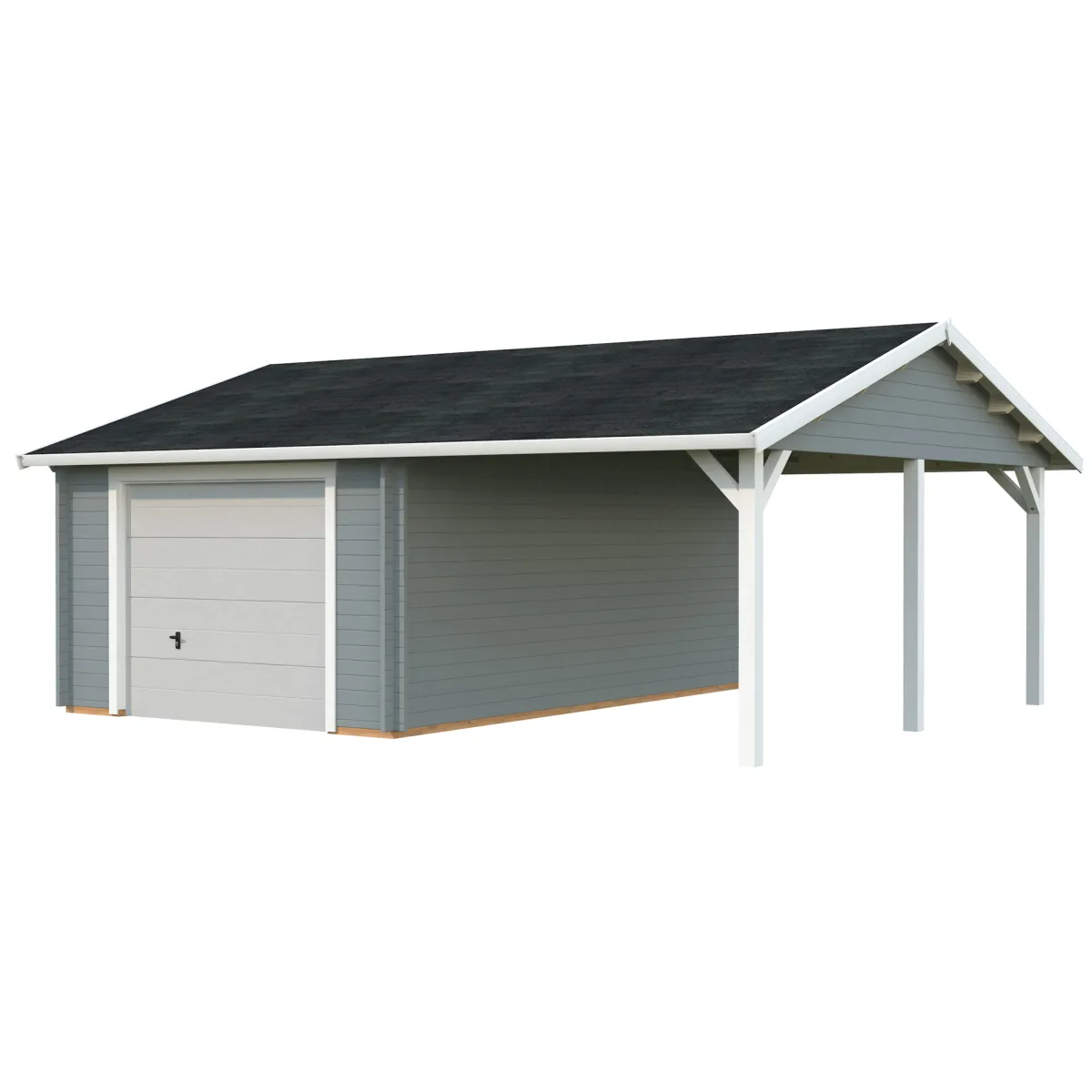 Roger med Carport 36,5 m2 och Takskjutport*Palmako Discount