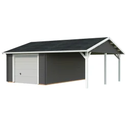 Roger med Carport 36,5 m2 och Takskjutport*Palmako Discount