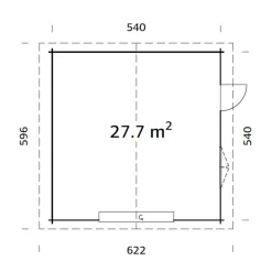 Roger med Garageport 29,2 m2*Palmako