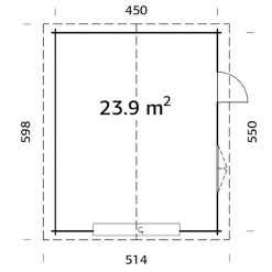 Roger 23,9 m2 med Takskjutport*Palmako Clearance